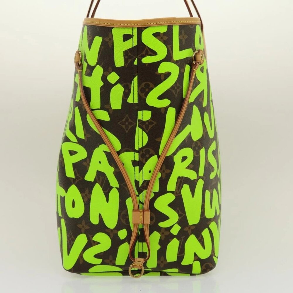 LOUIS VUITTON Monogram Graffiti Neverfull GM Tote Bag Vert M93703 LV Auth 29... - Picture 4 of 15